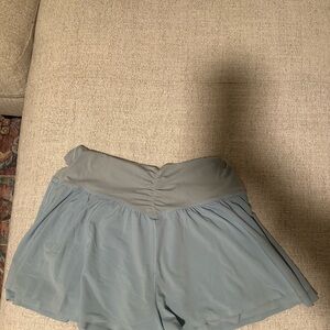 Aerie Light Blue Athletic Shorts with Elastic Waistband